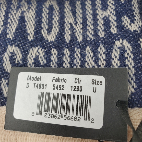 Moschino Logo Wool Fringe Blanket Throw Wrap - Picture 8 of 16